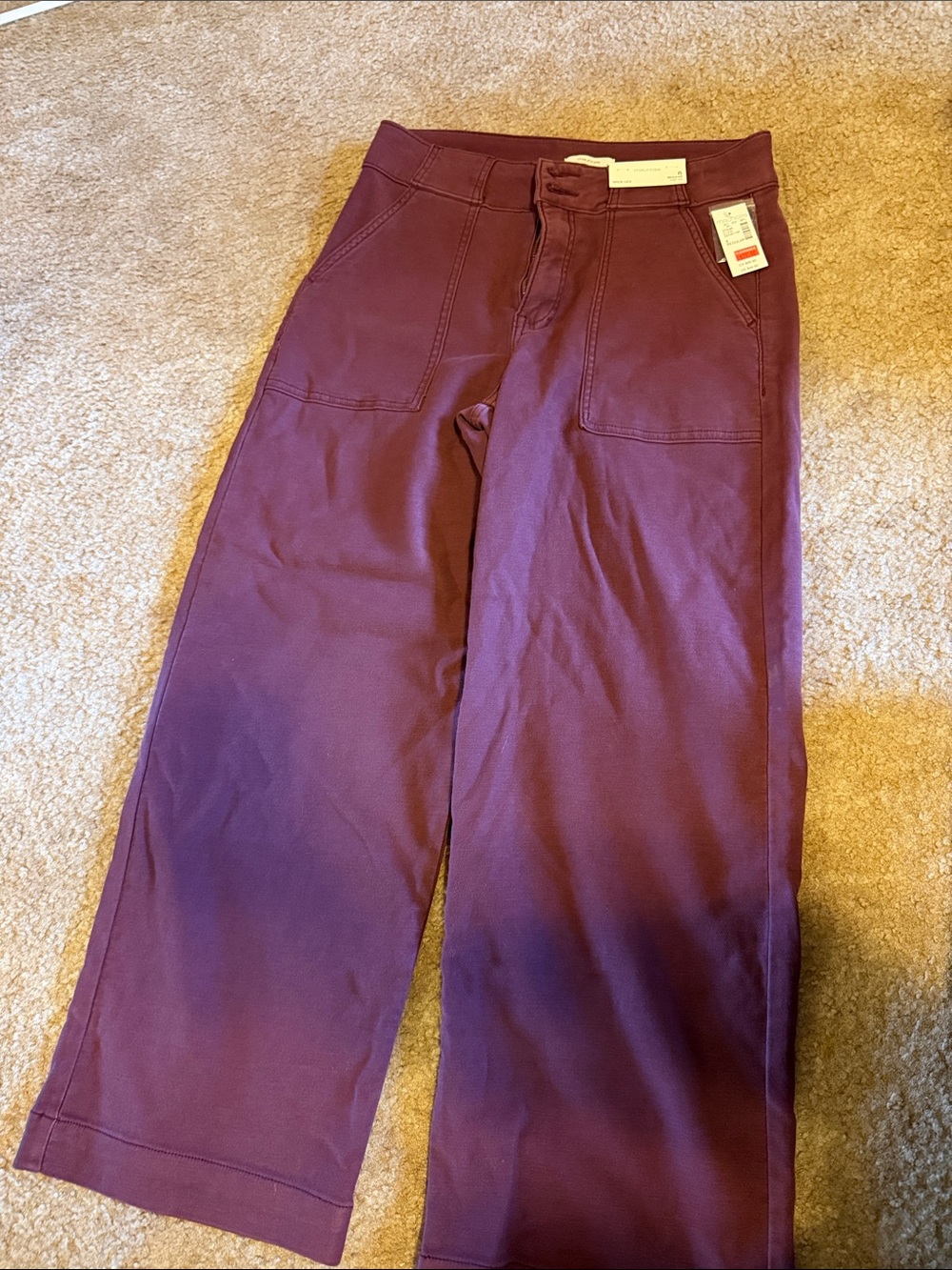 Maurices Women's Wide-Leg Chinos in Plum